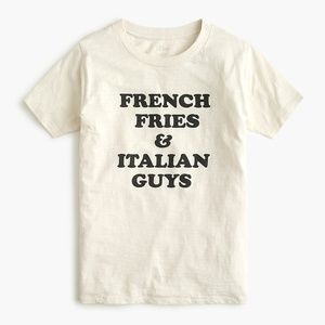 J. Crew Tops - J Crew | French Fries & Italian Guys Tee J. Crew Tops - J Crew | French Fries & Italian Guys Tee